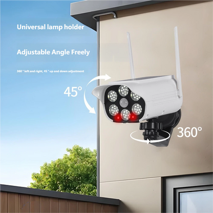 Solar-powered magnetic surveillance light, LED anti-theft wireless simulated human body sensor camera wall light, street light.
