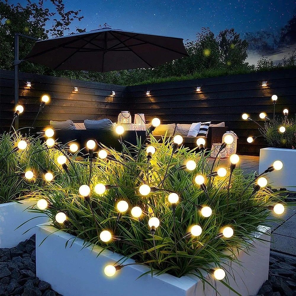 Outdoor Solar Lawn Light, Firefly Solar Light, LED Outdoor Courtyard Garden Ground Light