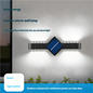 Solar-powered courtyard light, balcony decorative outdoor waterproof wall light, double-headed wall washer light, top and bottom emitting solar light