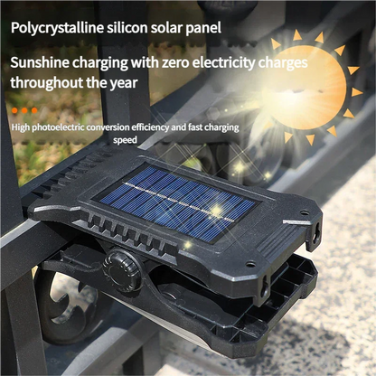 Solar-powered clip-on light, human body sensor outdoor octopus garden light, no-drill wall light, motion sensor light