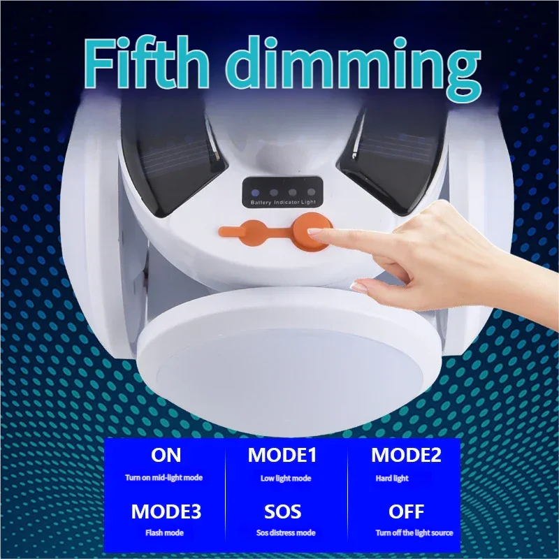 Solar-powered soccer ball light, night market rechargeable LED outdoor rechargeable camping light