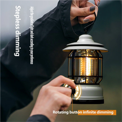 Camping ambient light camping lamp tent retro lantern outdoor rechargeable portable lamp