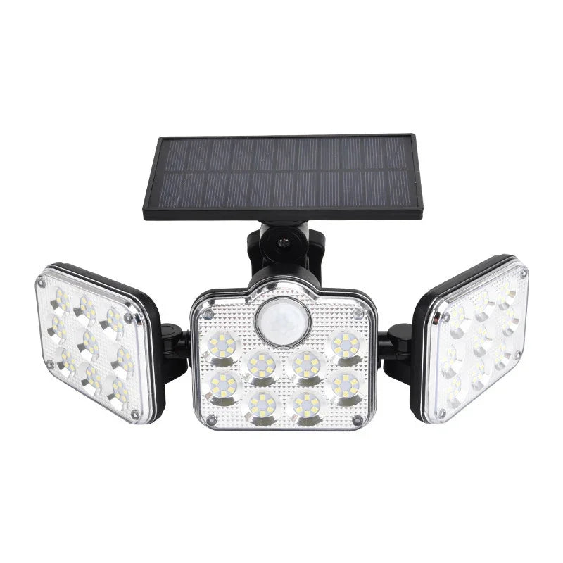 Solar-powered, induction-operated, split-type outdoor four-sided courtyard light, waterproof integrated street light/wall light.