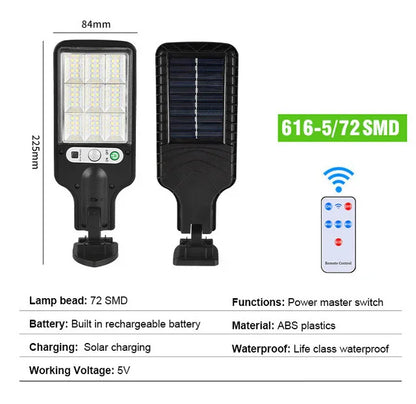 Outdoor solar street light for lawns and courtyards, remote-controlled waterproof garden light