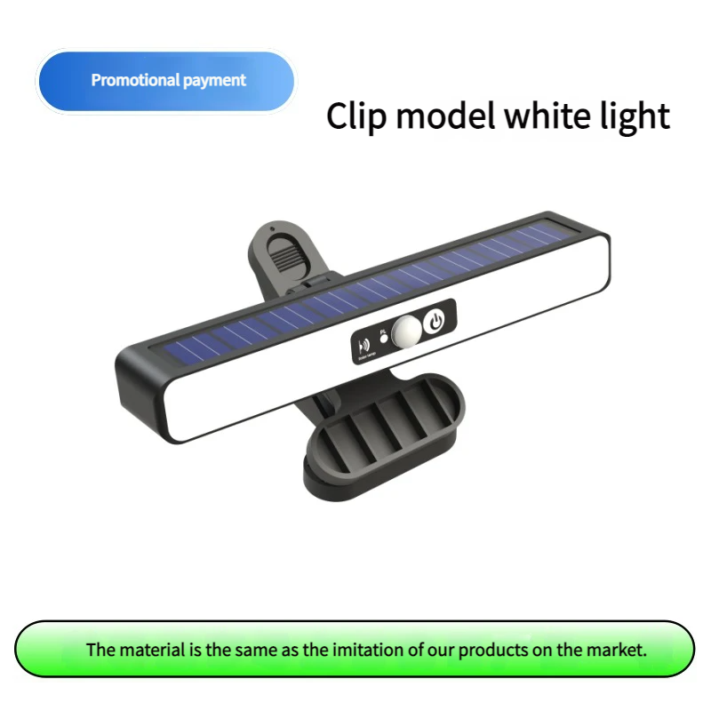 Solar-powered clip-on light, integrated split light, outdoor courtyard light, garden waterproof light, home garage lighting.