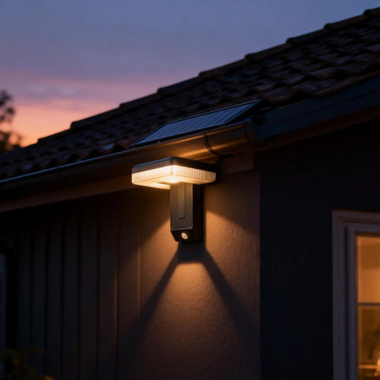New outdoor waterproof wall lamp for villas, courtyards, gardens, solar-powered, rechargeable, outdoor doorway sensor light