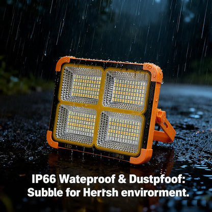 Solar-powered outdoor LED lighting, emergency portable wireless camping light