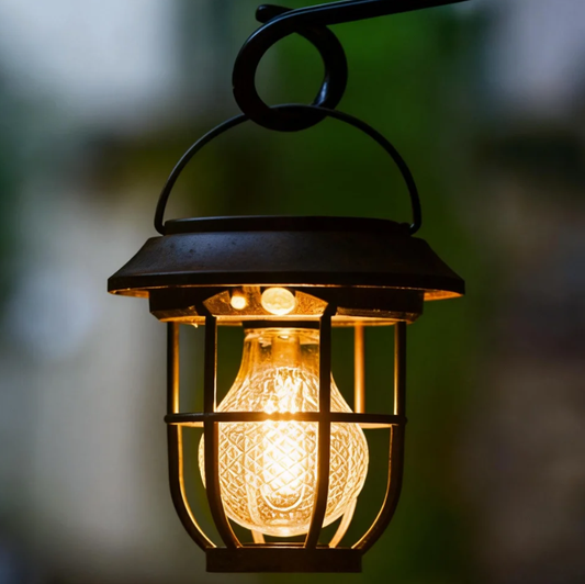Outdoor Solar House Light with Induction Tungsten Filament Warm Light, Waterproof Wall Light for Courtyards, Villas, and Gardens