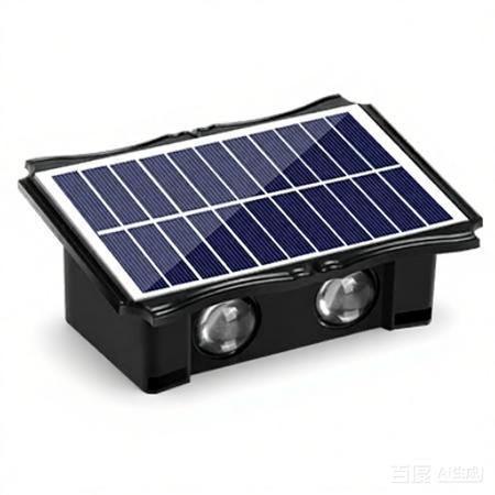 Solar-powered waterproof wall washer light for home, courtyard, garden, and villa decoration; ambient spotlight with adjustable brightness.