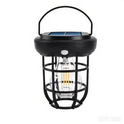Outdoor Solar House Light with Induction Tungsten Filament Warm Light, Waterproof Wall Light for Courtyards, Villas, and Gardens