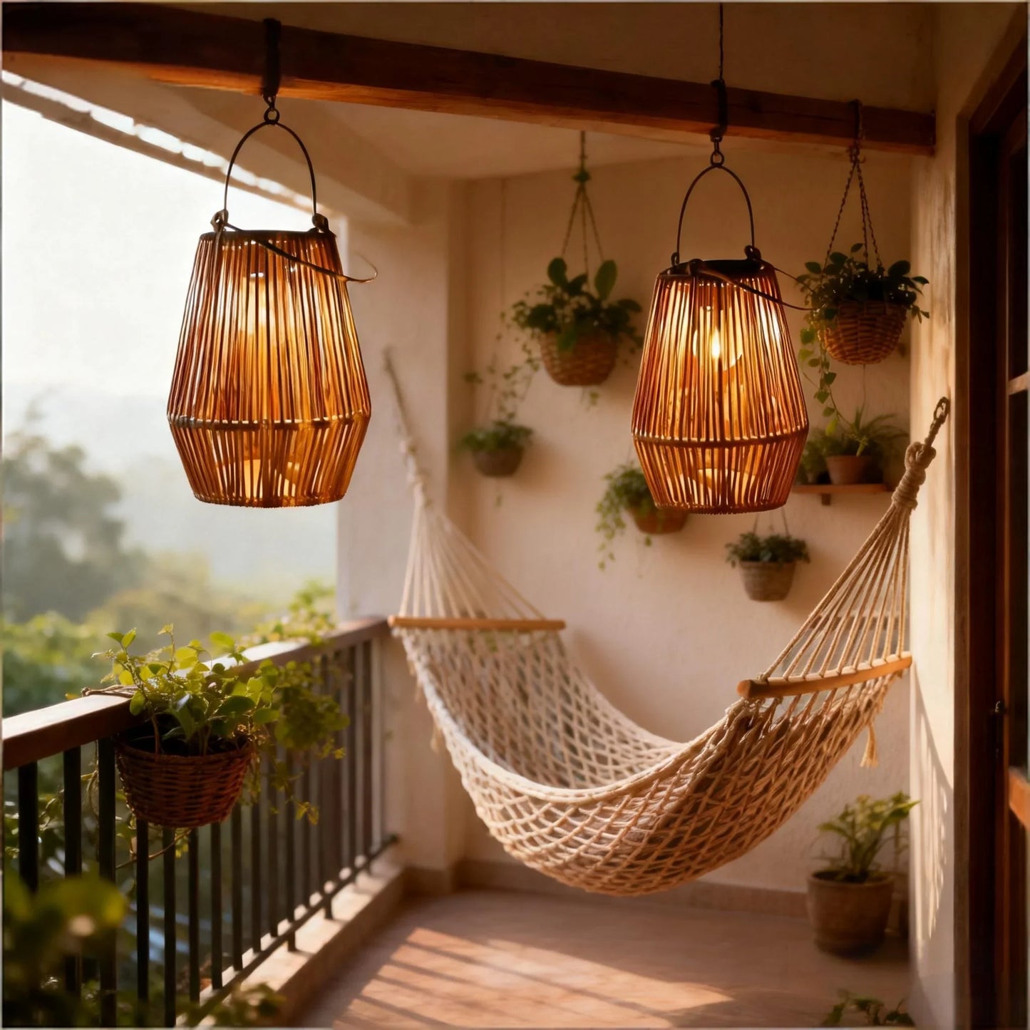 Rattan lantern solar light outdoor waterproof tungsten filament light courtyard villa decorative landscape light