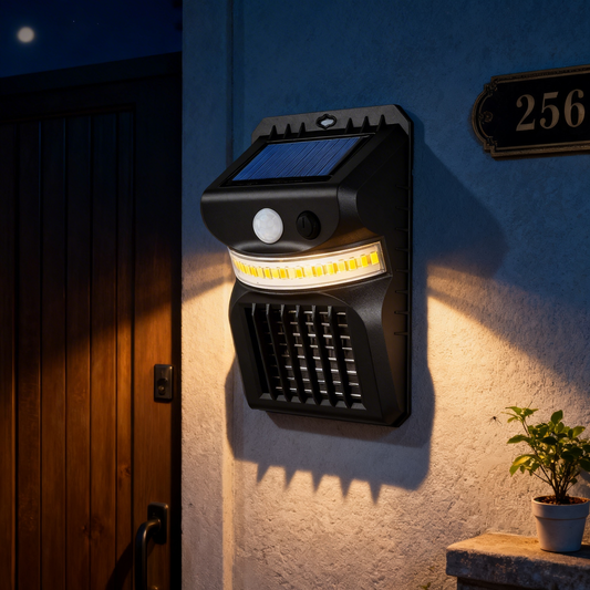 2025 New Solar-Powered Mosquito-Killing Wall Lamp with Upgraded Mosquito Repellent Function and Intelligent Human Body Sensing for Outdoor Courtyard Use